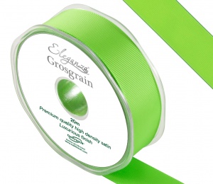 Grosgrain Ribbon 25mm x 20m Lime Green